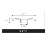 Chapel Bridge Oak Waterproof Hybrid Resilient 1.77 in. Wide x 7.5 ft. Length T-Molding