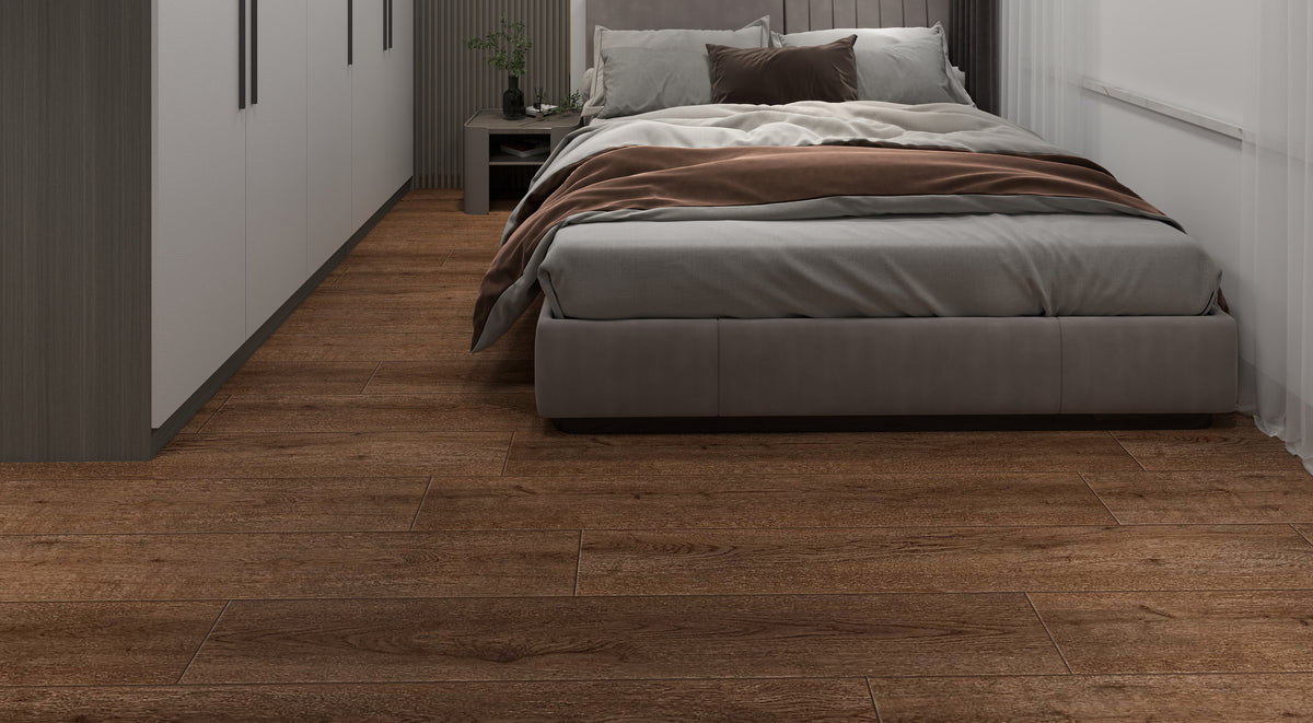 4.6mm w/pad Autumn Orchard Oak Waterproof Rigid Vinyl Plank Flooring 7.09 in. Wide x 48 in. Long