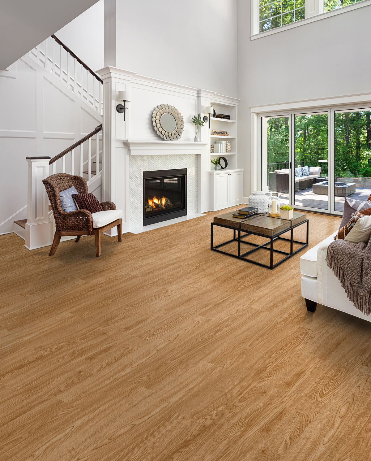 5mm w/pad Natural Tones Rigid Vinyl Plank 7 in. Wide x 48 in. Long