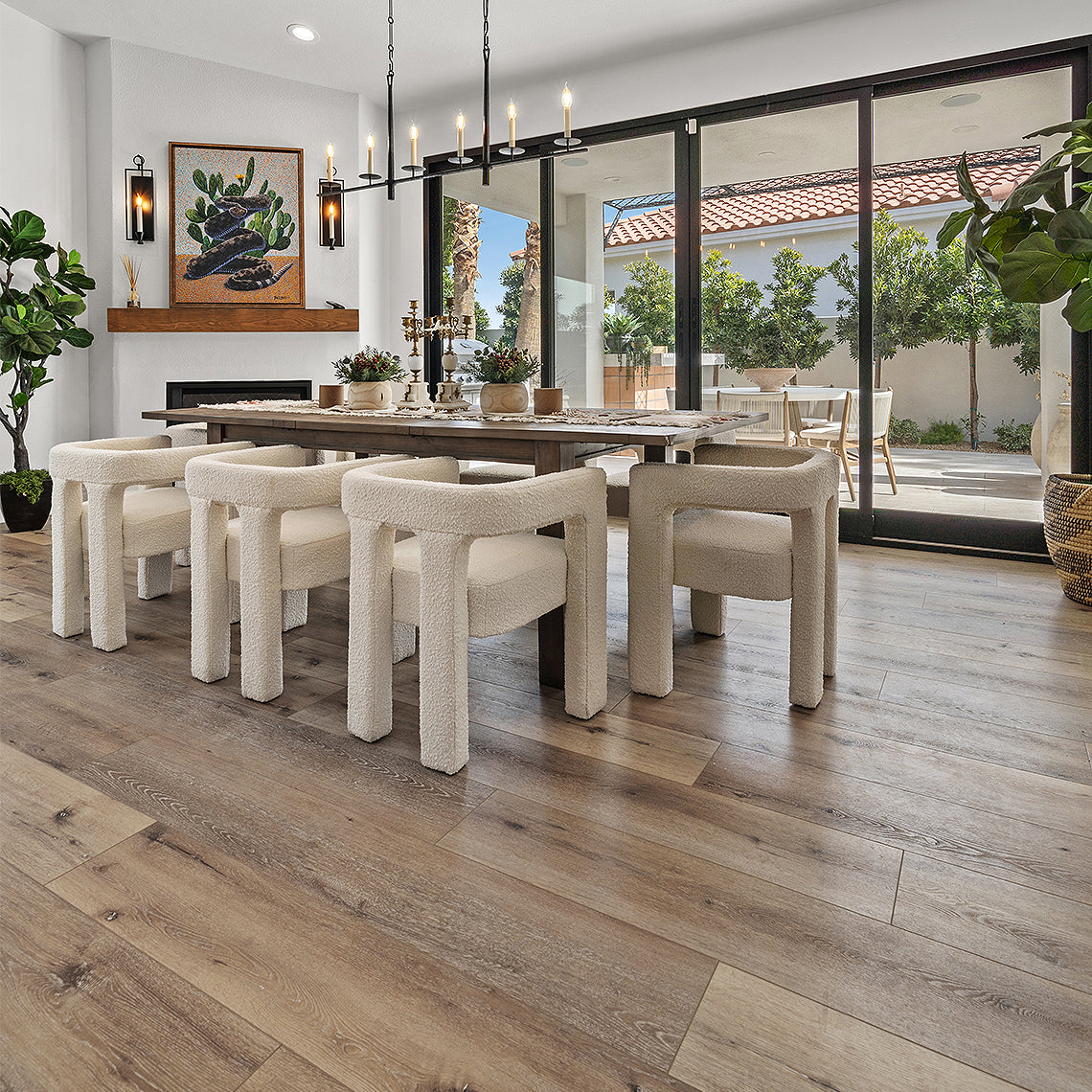 8mm w/pad Artisan Pine Waterproof WPC Vinyl Plank Flooring 9 in. Wide