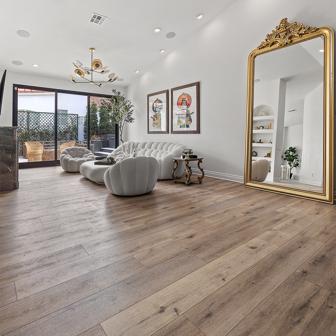 8mm w/pad Artisan Pine Waterproof WPC Vinyl Plank Flooring 9 in. Wide