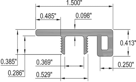 Loma Vista Oak Waterproof 1.5 in wide x 7.5 ft Length End Cap