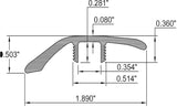 Roosevelt Oak Waterproof 1.89 in wide x 7.5 ft Length Reducer