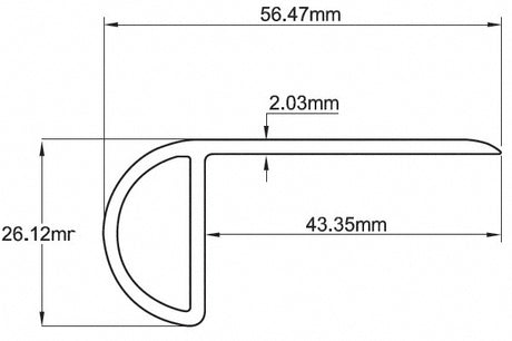 Silk Spire Oak Waterproof Hybrid Resilient 1 in. T x 2.25 in. W x 7.5 ft. L Low Profile Stair Nose