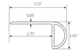 Claremont Maple Waterproof 2.25 in wide x 7.5 ft Length Low Profile Stair Nose