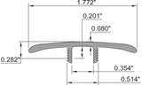 Claremont Maple Waterproof 1.77 in wide x 7.5 ft Length T-Molding