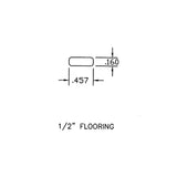 Unfinished Red Oak Hardwood 1/2 in. Thick x 1/2 in. Wide x 4 ft Length Spline