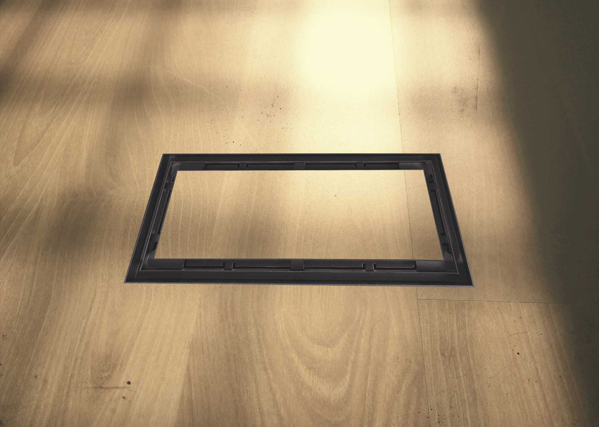 Luxe+ - Flush Floor Vent Matte Black 4x10"