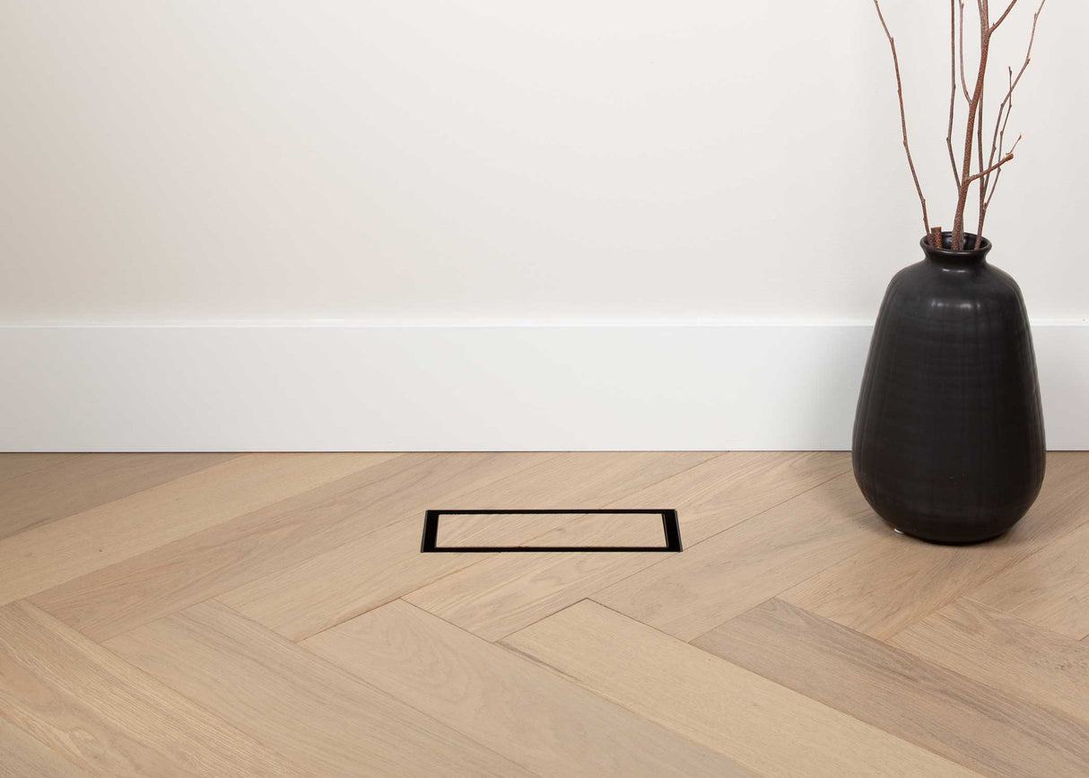 Luxe - Flush Floor Vent Matte Black 6x14"