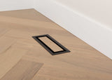 Luxe - Framed Steel Floor Vent Matte Black 3x10"