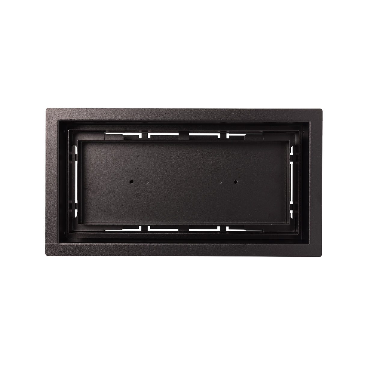 Luxe+ - Framed Steel Floor Vent Matte Black 4x10"