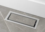 Luxe - Framed Steel Floor Vent Matte Grey 4x10"