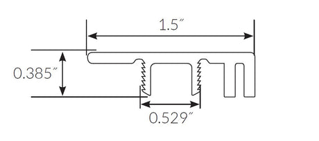 Rum Cay Walnut Hybrid Resilient Waterproof 1.5 in wide x 7.5 ft Length Low Profile End Cap