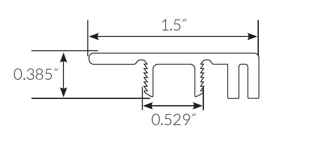 Voyager Pine Hybrid Resilient Waterproof 1.5 in wide x 7.5 ft Length Low Profile End Cap