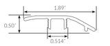 Saddlebrook Springs Chestnut Hybrid Resilient Wtrprf 1.89 in W x 7.5 ft L Low Profile Reducer