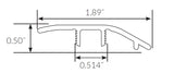 Goldfinch Oak Hybrid Resilient Waterproof 1.89 in wide x 7.5 ft Length Low Profile Reducer