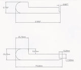 Pewter Oak Laminate 3/4 in. Thick x 3 in. Wide x 7.5 ft. Length Flush Stair Nose