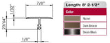 7/8" x 96" Dark Bronze Tile T-Molding