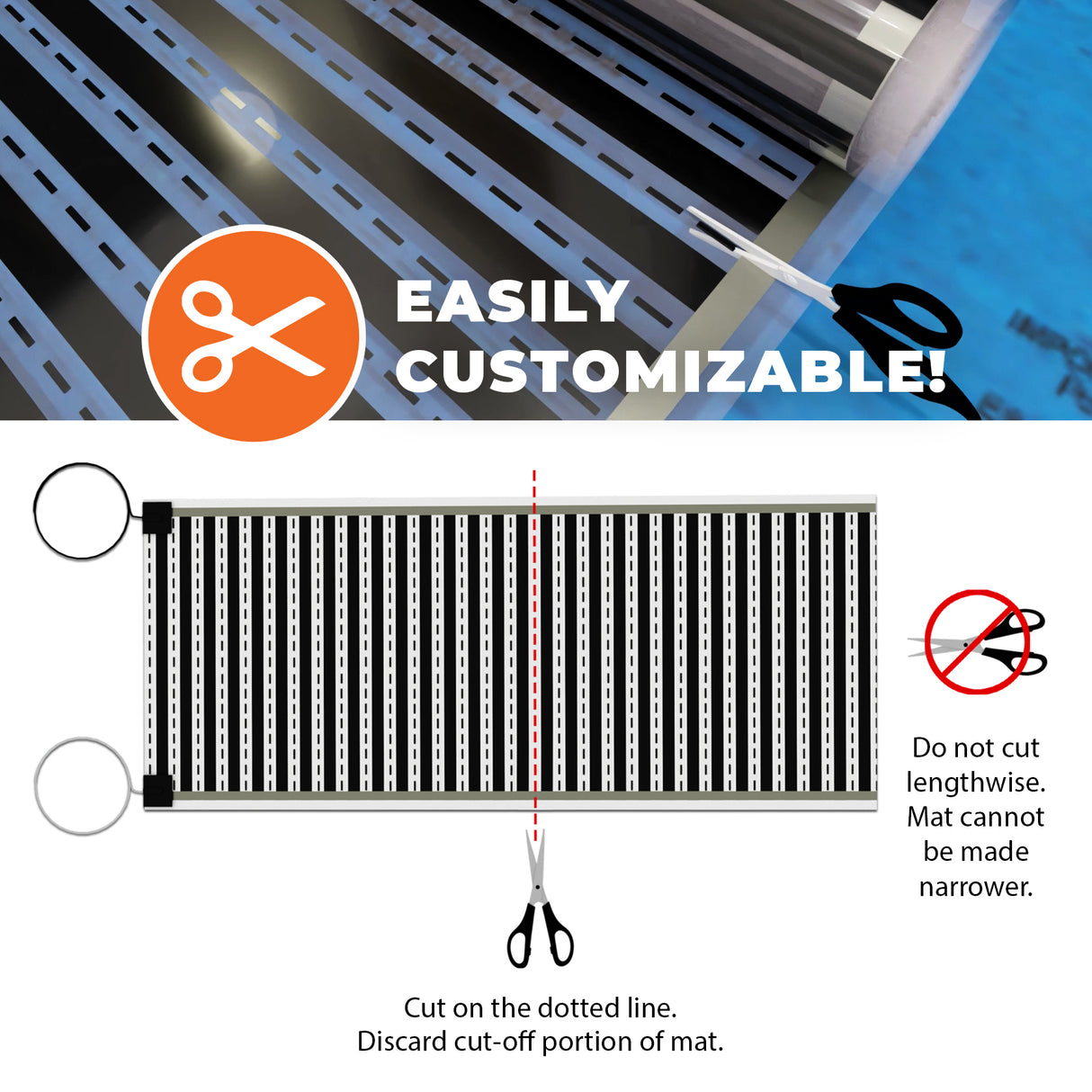 3 ft. W x 5 ft. L 240V Radiant Floor Heating Systems for Laminate, Vinyl, and Floating Floors