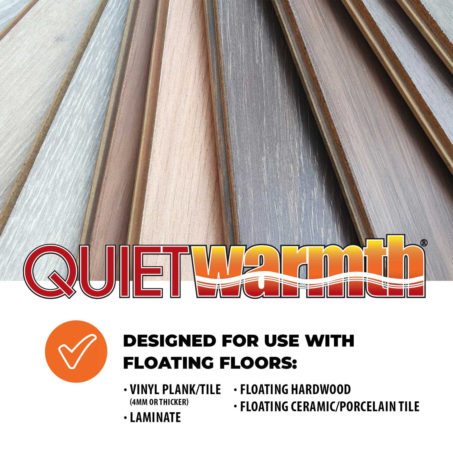 3 ft. W x 5 ft. L 240V Radiant Floor Heating Systems for Laminate, Vinyl, and Floating Floors
