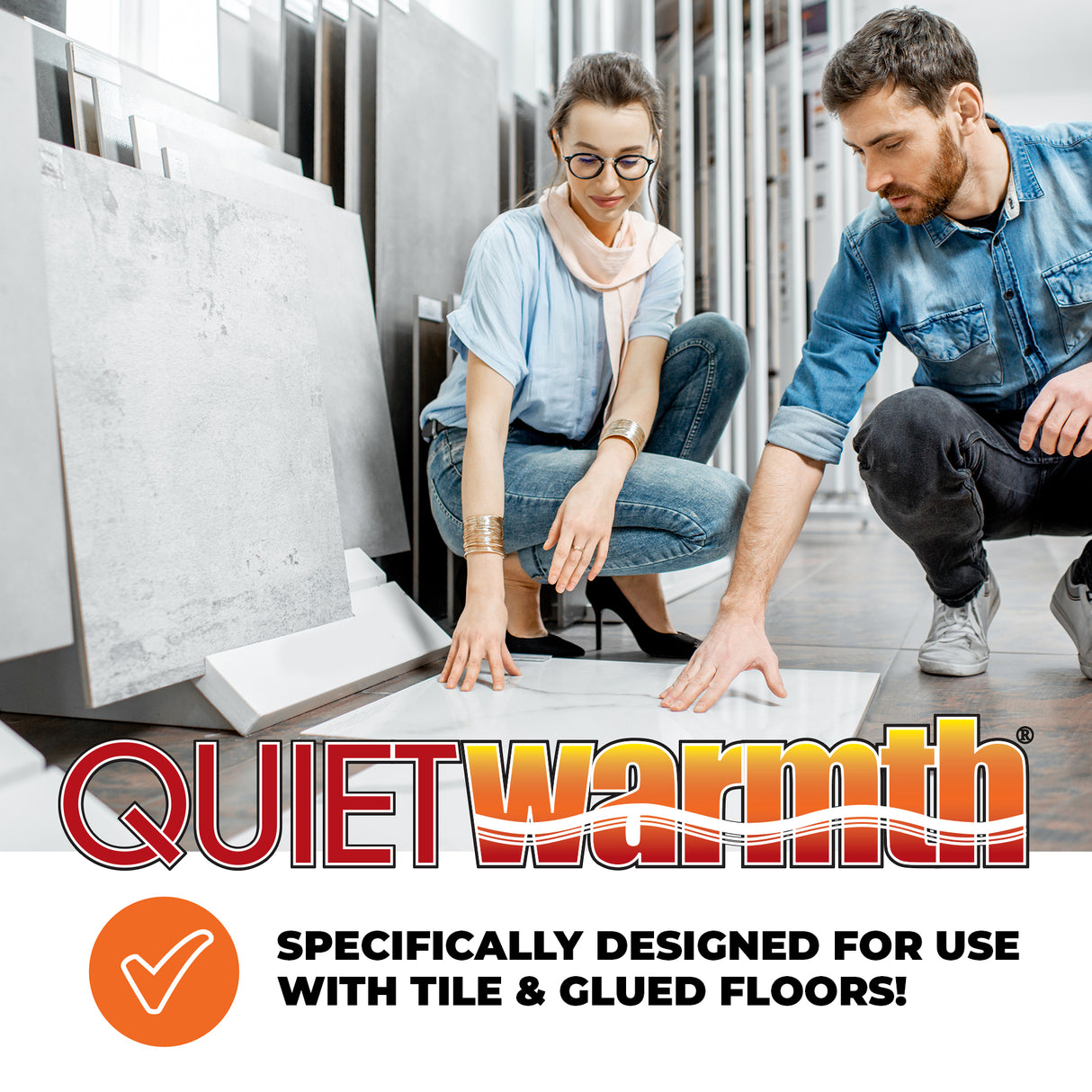 3 ft. Wide x 5 ft. Length 240V Radiant Floor Heating System for Tile Flooring Peel and Stick Panel