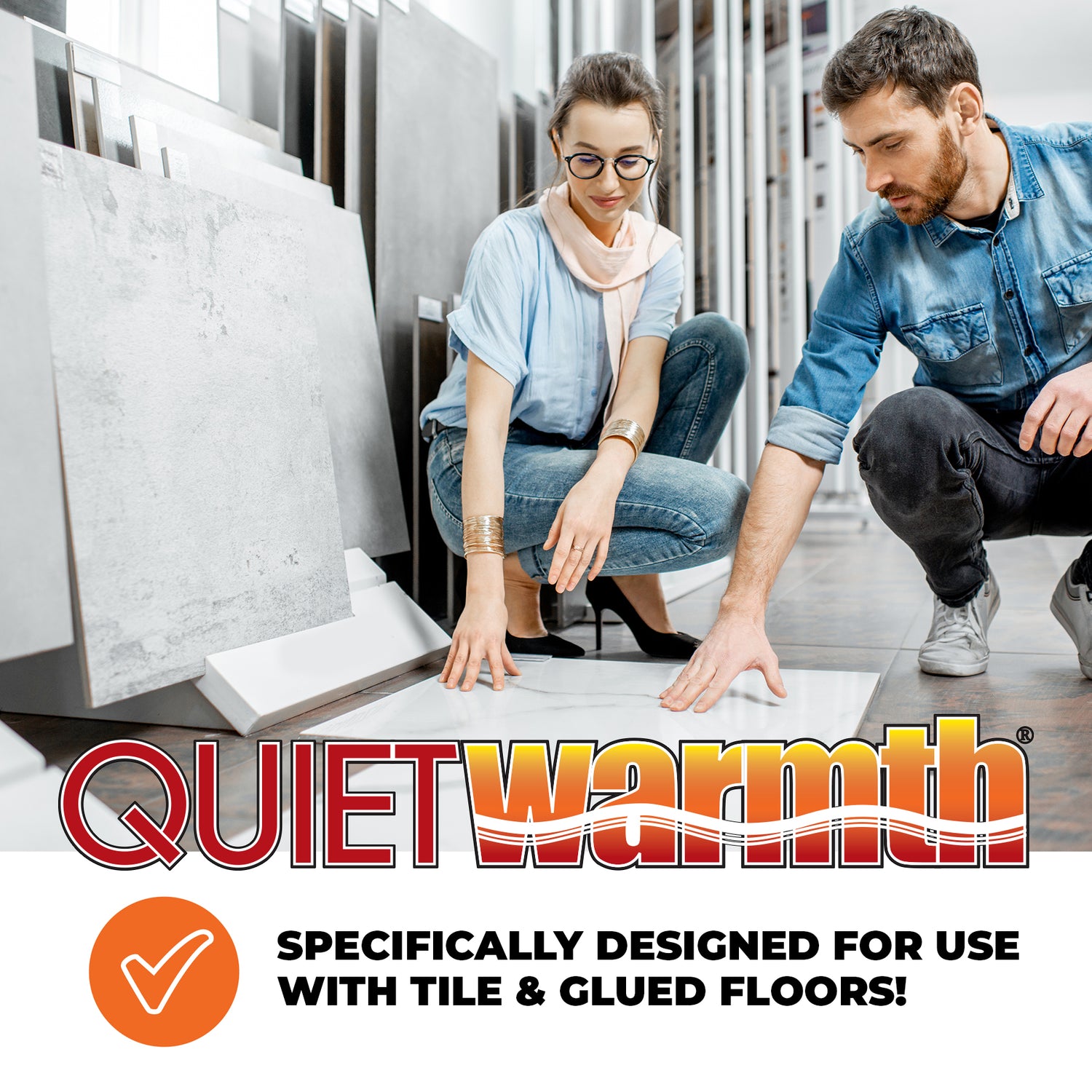 1.5 ft. W x 10 ft. L 240V Radiant Floor Heating System for Tile Flooring Peel and Stick Panel