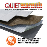 3 ft. Wide x 5 ft. Length 120V Radiant Floor Heating System for Tile Flooring Peel and Stick Panel