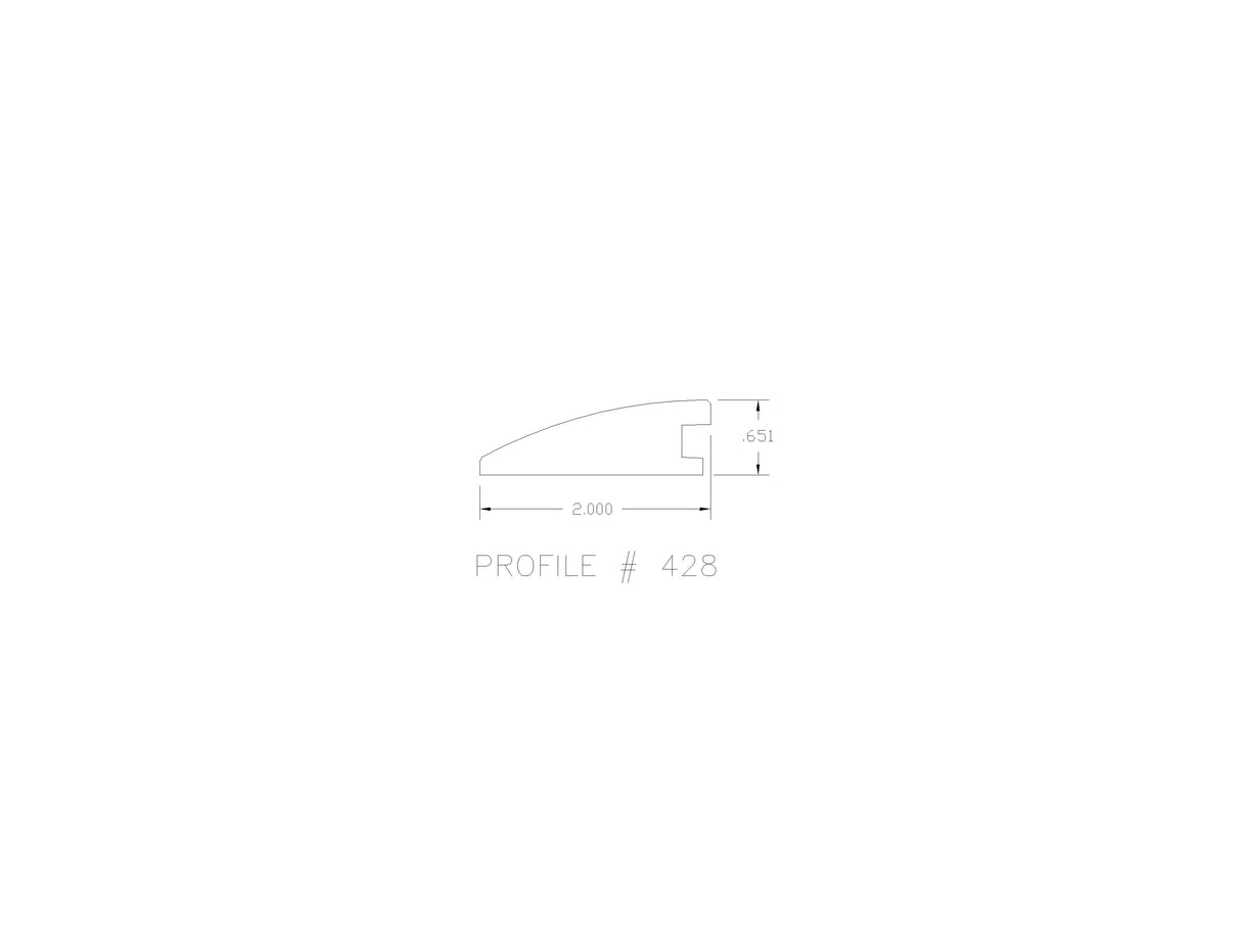 Prefinished Queensland Range Acacia Hardwood 5/8 in. Thick x 2 in. Wide x 78 in. Length Reducer